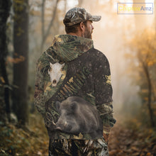 Load image into Gallery viewer, Best Wild Boar Hunting Forest Camouflage Custom Name Shirts for Hunter, Hunting Gifts NHT105