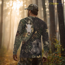 Load image into Gallery viewer, Best Wild Boar Hunting Forest Camouflage Custom Name Shirts for Hunter, Hunting Gifts NHT105