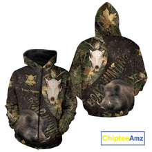 Load image into Gallery viewer, Best Wild Boar Hunting Forest Camouflage Custom Name Shirts for Hunter, Hunting Gifts NHT105