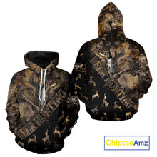 Load image into Gallery viewer, Deer Hunting Custom Name Camo Shirt, Hunting Gift For Men, Camouflage Deer Shirts NHT10