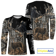 Load image into Gallery viewer, Best Season Whitetail Deer Hunting Shirt Custom Name Black Camo Forest Gift For Hunters NHT54