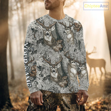 Load image into Gallery viewer, Beautiful Deer Hunting Shirt Pattern Deer Camo Custom Name 3D All Over Printed Hunting Gift NHT88