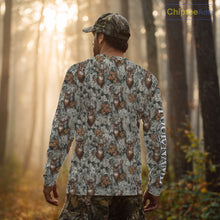 Load image into Gallery viewer, Beautiful Deer Hunting Shirt Pattern Deer Camo Custom Name 3D All Over Printed Hunting Gift NHT89