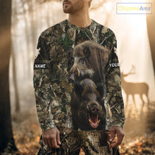 Load image into Gallery viewer, Camouflage Hunting Animals Wild Boar 3D All Over Printed Shirt – Custom Name &amp; Hunting Gift NHT108