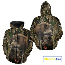 Load image into Gallery viewer, Camouflage Hunting Animals Wild Boar 3D All Over Printed Shirt – Custom Name &amp; Hunting Gift NHT108