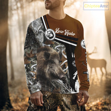 Load image into Gallery viewer, Boar Hunting Brown Camo Snow Winter 3D Shirt For Hunting Season Hunting Clothes For Hunters NHT120