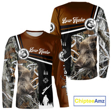 Load image into Gallery viewer, Boar Hunting Brown Camo Snow Winter 3D Shirt For Hunting Season Hunting Clothes For Hunters NHT120
