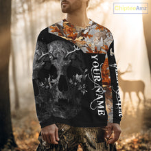 Load image into Gallery viewer, Custom Black Orange Forest Camo Deer Hunting Shirt For Men | 3D Full Print Hunting Clothes NHT58