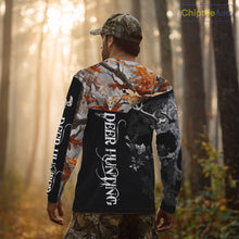 Load image into Gallery viewer, Custom Black Orange Forest Camo Deer Hunting Shirt For Men | 3D Full Print Hunting Clothes NHT58