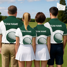 Load image into Gallery viewer, Green White Golf Ball Mens Golf Polo Shirts Custom Golf Clothing For Gentleme NHT883