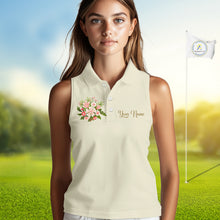 Load image into Gallery viewer, Beige Golf Mama Womens Polo Shirt, Funny Golf Mom Shirt, Mothers Day Gift For Golf Lover Mom, Ladies Golf Polo NHT752