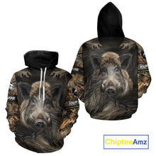 Load image into Gallery viewer, Personalized Wild Boar Hunting Camo Full Printing Shirts Boar Hunting Gifts Gift for Hunters NHT135