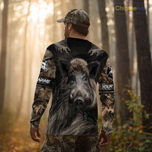 Load image into Gallery viewer, Personalized Wild Boar Hunting Camo Full Printing Shirts Boar Hunting Gifts Gift for Hunters NHT135
