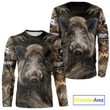 Load image into Gallery viewer, Personalized Wild Boar Hunting Camo Full Printing Shirts Boar Hunting Gifts Gift for Hunters NHT135