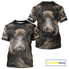 Load image into Gallery viewer, Personalized Wild Boar Hunting Camo Full Printing Shirts Boar Hunting Gifts Gift for Hunters NHT135