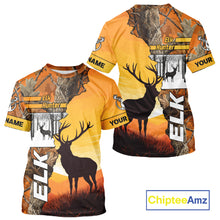 Load image into Gallery viewer, Elk Hunting Shirt Personalized 3D All Over Print Orange Autumn camo, Elk Hunting Shirt NHT137
