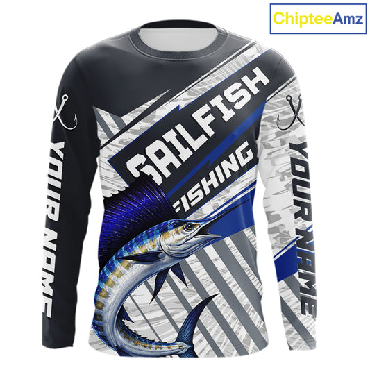 Personalized Sailfish Fishing Jerseys For Fishing Team, Sailfish Fishing Shirts Long Sleeve NHT920