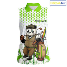 Load image into Gallery viewer, Personalized Vintage Panda Golf Polo, Performance Golf Jersey For Womens