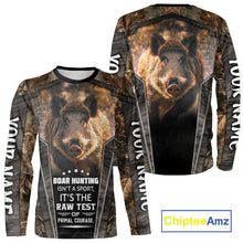Load image into Gallery viewer, Personalized Wild Boar Hunting Shirt Camouflage Custom Name Hunting Clothes For Hunters NHT177