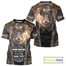 Load image into Gallery viewer, Personalized Wild Boar Hunting Shirt Camouflage Custom Name Hunting Clothes For Hunters NHT177