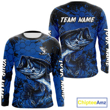 Load image into Gallery viewer, Personalized Bass Fishing Jerseys For Fishing Team, Bass Fishing Shirts Long Sleeve NHT526