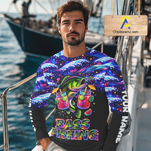 Load image into Gallery viewer, Bass Fishing Shirts Long Sleeve - Neon Bass Shirt, Funny Fishing Gift For Fishermen NHT535