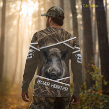 Load image into Gallery viewer, Personalized Wild Boar Hunting Camo Full Printing Shirts, Boar Hunting Gifts, Hunting Season NHT128