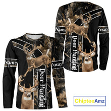 Load image into Gallery viewer, Best Deer Hunting Shirt Jumping Deer Custom Name Camo Clothes For Deer Hunters Gifts NHT187