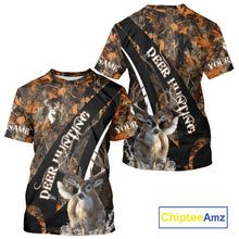 Load image into Gallery viewer, Whitetail Deer Hunting Orange Camo Hoodie, Sweatshirt Hunting Shirt For Men NHT347