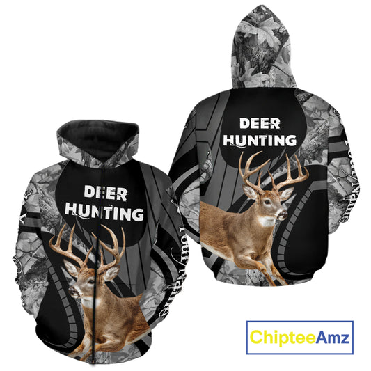 Deer Buck Custom Name 3D All Over Printed Shirts, Hunting Hoodie For Men NHT350