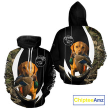 Load image into Gallery viewer, Duck Hunting Waterfowl Camouflage Shirt with Labrador Retriever, Custom Name Hunting Season NHT124