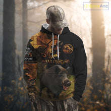 Load image into Gallery viewer, Personalized Wild Hog Hunting Camouflage Full Printing Shirts, Custom Name, Hunting Season NHT129
