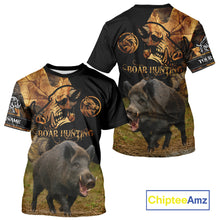 Load image into Gallery viewer, Personalized Wild Hog Hunting Camouflage Full Printing Shirts, Custom Name, Hunting Season NHT129