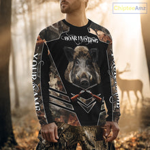 Load image into Gallery viewer, Personalized Wild Hog Hunting Camo Full Printing Shirts, Gift For Hunters NHT163