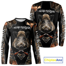 Load image into Gallery viewer, Personalized Wild Hog Hunting Camo Full Printing Shirts, Gift For Hunters NHT163