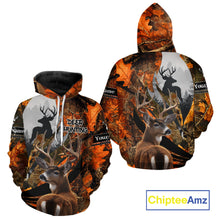 Load image into Gallery viewer, Whitetail Deer Hunting Orange Camo 3D Printed Shirts,  Hunting Hoodie Gift for Men NHT327