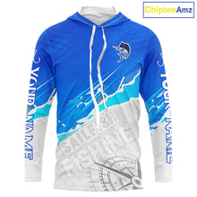 Load image into Gallery viewer, Sailfish Fishing Custom Hooded Fishing Shirts Long Sleeve For Men, Sailfish Saltwater Fishing Shirt NHT644