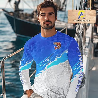 Redfish Fishing Custom Fishing Shirts Long Sleeve For Men, Redfish Saltwater Fishing Shirt NHT647