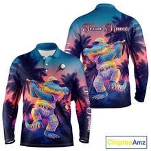 Load image into Gallery viewer, Funny Neon Alligator Golf Polo Shirts For Men Custom Team Alligator Golf Outfit, Golfer Gifts NHT663