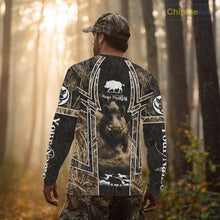 Load image into Gallery viewer, Wild Hog Hunting Full 3D Camo Printed Custom Name Boar Hunting Clothes, Hunting Gifts NBT192