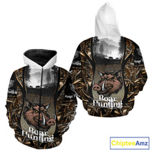 Load image into Gallery viewer, Personalized Wild Boar Hunting Camo 3D Print Custom Name Shirts, Hunting Gifts NBT195