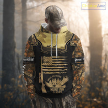 Load image into Gallery viewer, Custom Deer Hunting Season Camo Shirt for Men, Hunting Apparel for Deer Hunters, Hunting Gifts NBT116