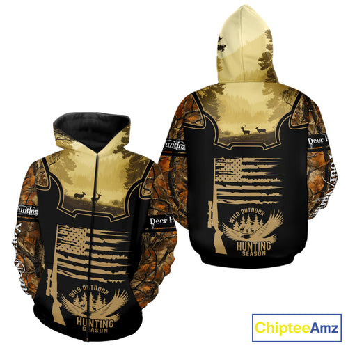 Custom Deer Hunting Season Camo Shirt for Men, Hunting Apparel for Deer Hunters, Hunting Gifts NBT116