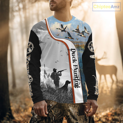 Personalized Duck Hunting Custom Name All Over Print Shirts, Duck Hunting Gifts NBT121