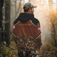 Load image into Gallery viewer, Brown Camo Deer Hunting American Flag 3D All Over Printed Shirt for Men NBT223
