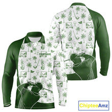 Load image into Gallery viewer, Green Mens Golf Polo Shirts, Funny Golf Icons Athetic Shirt, Golf Gifts For Men NBT481