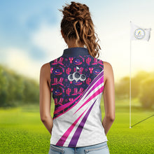 Load image into Gallery viewer, Womens Funny Cowgirl Sleeveless Golf Polo Shirts Golf Outfits, Personalized Golf Gifts NBT484