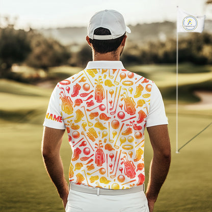 Funny Watermelon Banana Womens Golf Polo Shirts Custom Name Neon Print, Golf Shirt For Women NBT501