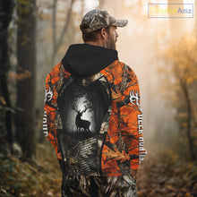 Load image into Gallery viewer, Personalized Orange Camo Whitetail Deer Hunting Shirt With 3D Print For Men NBT287