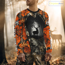 Load image into Gallery viewer, Personalized Orange Camo Whitetail Deer Hunting Shirt With 3D Print For Men NBT287